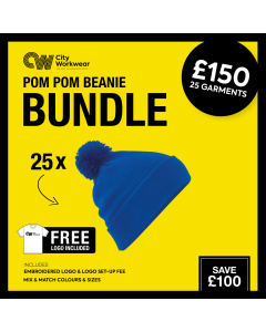 Pom Pom Beanie Bundle