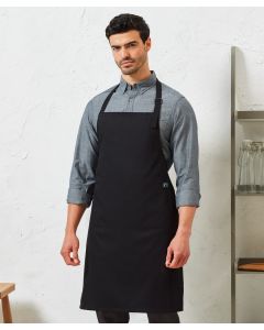 Premier Cotton Bib Apron – Organic & Fairtrade Certified, Self-Fabric Ties, Neckband with Adjustable Buckle