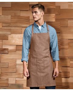 Cotton denim bib apron, organic and Fairtrade certified