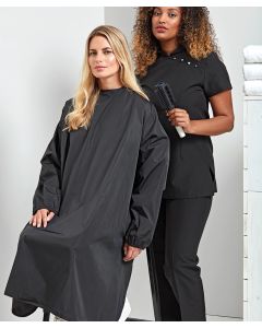 Premier Long Sleeve Waterproof Salon Gown – Neck-Back Fastening, Elastic Cuffs