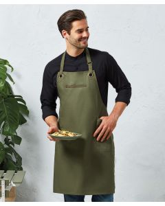Premier ‘Barley’ Contrast Stitch Bib Apron – Adjustable, Durable Kitchenware