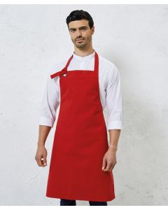 Premier Calibre Heavy Cotton Canvas Bib Apron – Durable Fabric, Soft Hand Feel, One Size, Ideal for Industrial Kitchens & Direct-to-Garment Printing