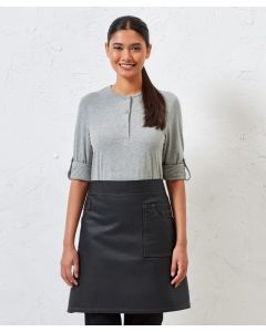 Premier Division Waxed-Look Denim Waist Apron – Large Pocket, Stitched Detail, Waxed Effect, Water Repellent