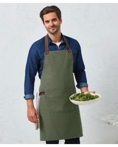 Premier Annex Oxford Bib Apron – 100% Cotton, Tablet-Friendly Pocket, Waistband