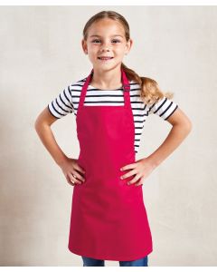 Premier Kids Bib Apron – Self-Fabric Neckband & Ties, Snap Safety Release Buckle, Knee-Length Flared Drop