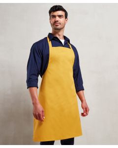 Premier Colours Unisex Bib Apron – Adjustable Buckle on Neckband, Self-Fabric Ties, Knee-Length