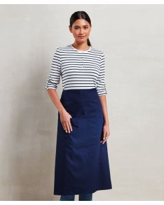 Premier Colours Bar Apron – Long Style, Tablet-Friendly Centre Pocket with Pen Slot, Cotton Twill, One Size