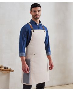 Premier Cross-Back Bib Apron – Multi-Pocket, Carabiner Clip, Self-Fabric Holder