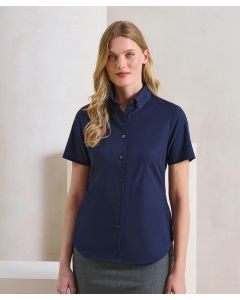 Premier Supreme Women’s Oxford Shirt – Short Sleeves, Button-Down Collar