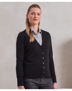 Premier Women’s Essential Acrylic Cardigan –  Acrylic, 12 Gauge Knit, Ribbed V-Neck, Set-In Sleeves & Hem, Contemporary Fit 