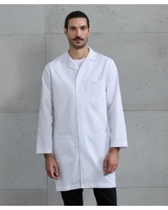 Premier Essential 3-Pocket Work Coat - Unisex Lab Coat with Pen Pocket, Durable Overcoat, Hygiene Uniform