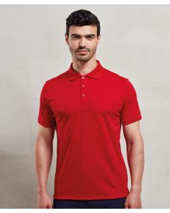 Premier Coolchecker® Piqué Men’s Polo Tee – Polo Collar, Short Sleeves, 3-Button Placket, Moisture-Wicking, Panelled