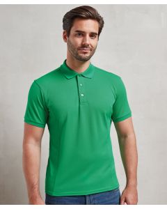 Premier Coolchecker® Plus Piqué Men’s Polo T-Shirt – Polo Collar, Short Sleeves, 3-Button Placket, Moisture-Wicking, Antimicrobial