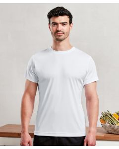 Premier Chef's Coolchecker® T-Shirt – Short Sleeves, Side Vents, Mesh Back, Crew Neckline, Straight Hem, Pen Pocket