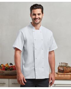 Premier Chefs Coolchecker® Short Sleeve Jacket – Moisture-Wicking, Lightweight