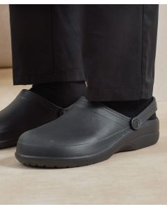 Premier Chef’s Non-Slip Anchor Clogs – Kitchen Safety Shoes, Slip-Resistant Sole, Waterproof Rubber, Wide Fit Catering Footwear