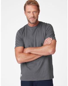Helly Hansen Manchester T-Shirt – Reliable Workwear Tee, Ribbed Collar, Side Seam, Retains Shape after Frequent Washing