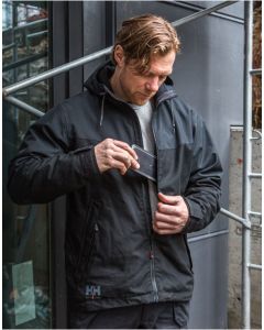 Helly Hansen Oxford Winter Jacket – Detachable, Adjustable Hood, Brushed Polyester, Adjustable Velcro Cuffs, Extended Back