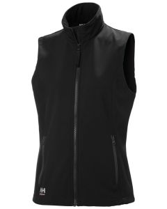 Helly Hansen Women's Manchester 2.0 Softshell Vest – Streamlined Water-Repellent Work Gilet, YKK Front Zipper, Hand Pockets