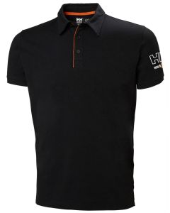Helly Hansen Kensington Polo - Buttoned Front Placket, Raised HH Workwear Logo, Extra Button Included, Slit Split, Smooth Finish
