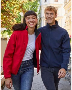 Clique Softshell Jacket – 3-Layer Water-Resistant Outer, Eco-Friendly Polyester, Three External Zip Pockets, Elastic Tape