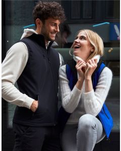 Clique Padded Softshell Vest – Wind-Resistant Quilted Gilet for Year-Round Wear, Three Outer Pockets, Reversed SBS Zippers