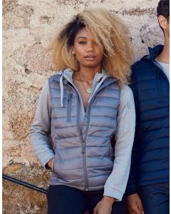 Clique Ladies Hudson Vest - Down-Like Padding and Multiple Zipped Pockets, Earphone Loop, Flattering Cut for Women