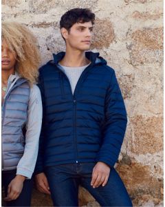Clique Hudson Padded Jacket - Detachable Hood, Contemporary Men's Insulated Outerwear, Three Exterior Zip Pockets, Earphone Loop