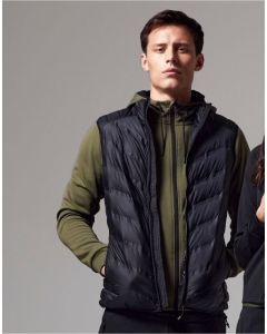 Craft Sportswear Men's Light Down Vest - Excellent Insulation, High Padded Collar, Two Side Pockets with Zipper, Bonded Channels