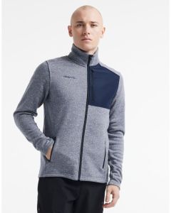 Craft Sportswear Men's ADV Explore Heavy Fleece Jacket – Recycled Polyester Warmth & Practicality, Two Side Pockets