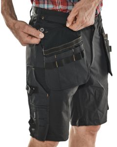 Jobman Workwear Craftsman Shorts 4‑Way Stretch – Durable Work Shorts, Stretch Comfort Waistband, Detachable Zip-Off Holster Pockets