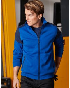 Printer Prime Full Zip Sweatshirt - Sleek Bicolour Zip‑Through Sweatshirt, Contrast Tape, 2x2 Ribbed Cuffs, Inner Left Side Seam