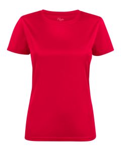 Printer Red Ladies Run Active T-Shirt – Effective Moisture Management, Slim Fit, Stretchable Material, Round Neck