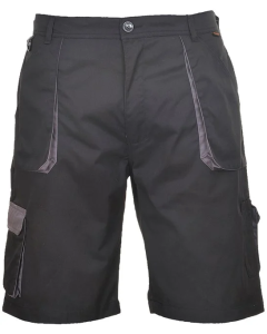 Portwest Texo Contrast Shorts - Durable Workwear Utility Shorts, Waist Elastication, Practical Storage, Secure Fit