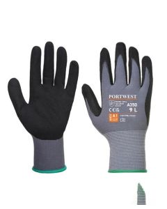 Portwest Dermiflex Glove - Flexible Grip Safety Work Gloves, Nitrile Foam Coating, Protect Against Oil Conditions