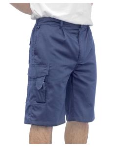 Portwest Combat Shorts Regular Fit - Workwear Multi Pocket Durable Design, Half-Elasticated Waistband Complete with Belt Loops