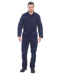 Portwest Euro Work Coverall S999 - Hip and Rule Pocket, Stud Front Fastening, Side Elastic, 2 Breast Pockets with Flaps