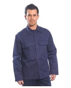 Portwest Bizweld Welding Jacket - Flame Resistant, Two Chest Pockets with Flaps, Stud Front, Inner Mobile Phone Pocket