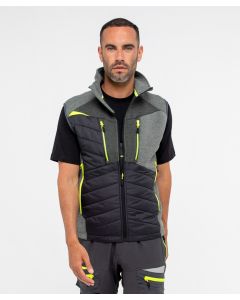 Portwest DX4 Hybrid Baffle Gilet DX470 - Chin Guard, Drawcord Adjustable Hem, Reflective Piping, Side Zip Pockets