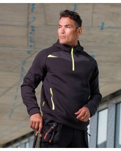 Portwest DX4 ¼ Zip Hoodie - Stretch Workwear Durable Fit, Moisture-Wicking Fabric, Two Side Zip Pockets for Secure Storage