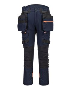 Portwest DX4 Detachable Holster Pocket Trousers - High-Rise Back Waistband, Webbing Belt Loops for Extra Durability