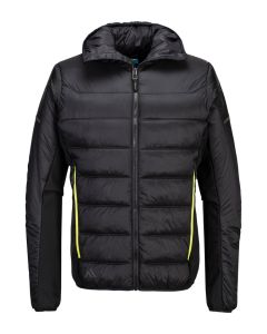 Portwest EV4 Insulated Baffle Jacket - Durable Workwear Protection Coat, Elasticated Cuffs for a Secure Fit, Hood for Added Protection