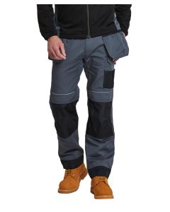 Portwest Holster Work Trousers - Regular Fit, Durable Utility, Contrast Colour Stitching, Side Elastic Waist, Holster Pockets
