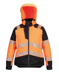 Portwest Women’s PW3 Hi-Vis Winter Jacket – Durable Insulated Jacket, Internal Phone Pocket, Detachable Hood