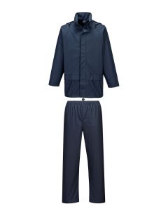 Portwest Sealtex Essential Rainsuit Two-Piece Suit - Waterproof Set, Drawcord Hood and Hem, Fully Elasticated Waistband