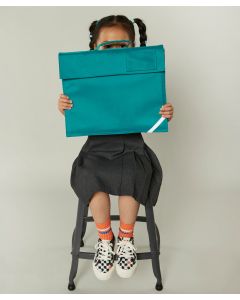 Quadra Junior Book Bag — 420D Polyester, Covered Name-Card Holder & Reflective Stripe, Zippered Internal Pocket