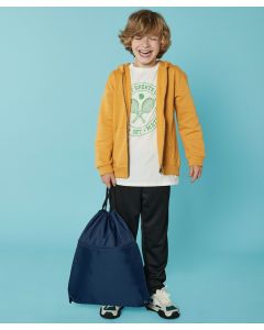 Quadra Premium Gymsac – 14L Water-Resistant Drawcord Bag with Reinforced Corners, Zippered Front Pocket