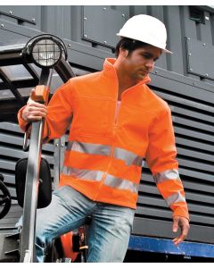 Result Safeguard High-Viz Softshell Jacket – Waterproof, Breathable, Comfortable Active Cut, Fashionable Shaped Longer