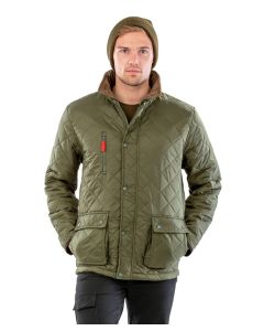 Result Urban Outdoor Urban Cheltenham Gold Jacket – Quilted Fleece Lined, Water-Repellent Country Style, Corduroy Collar