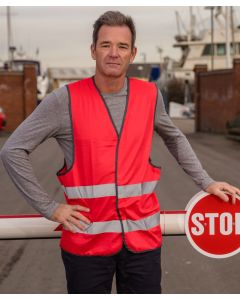 Core Hi-Vis Over-Vest – Lightweight, Certified Visibility Protection, Grey Polyester Bound Edges, 120 gsm Polyester